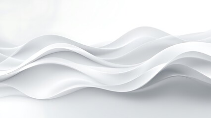 Obraz premium Stylish and modern minimalist seamless white wave texture pattern background with monochromatic color scheme. Abstract White Wave Forms background