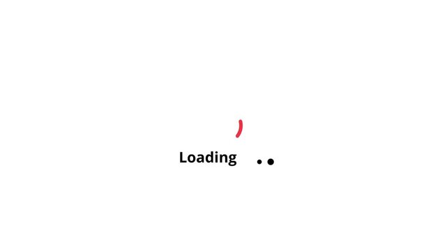 Loading wheel animation. loading icon animation. Loading Circle Video with Glow. Loading Animation on white Background.