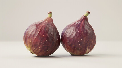 Figs on an isolated white background, object focused, png, stock image, hd quality
