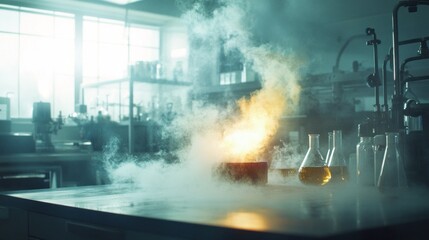Mystical Alchemy: A Laboratory Erupts in Steam and Light