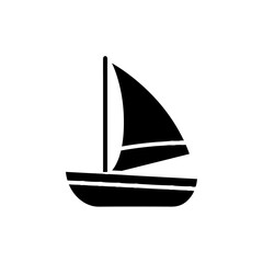 boat icon Flat symbol set outline