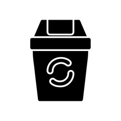 dust bin icon Flat symbol set outline