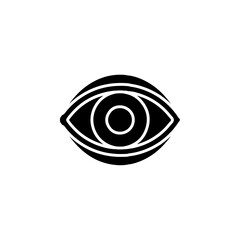 eye icon Flat symbol set outline