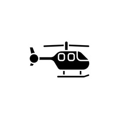 helicopter icon Flat symbol set outline