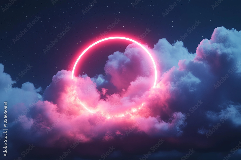 Aufkleber abstract futuristic tech-inspired background with vivid lighting effects ai generative technology