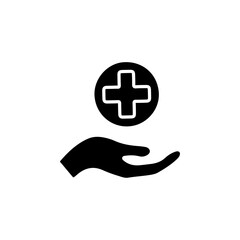 medical support icon Flat symbol set outline