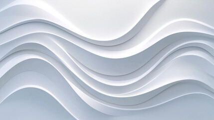 Fototapeta premium Abstract white background with wavy lines and shadows for presentation design. Vector illustration of an abstract background