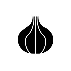 onion icon Flat symbol set outline