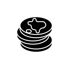 pan cake icon Flat symbol set outline
