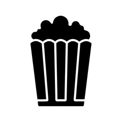 popcorn icon Flat symbol set outline