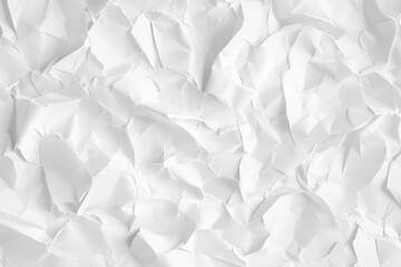 Obraz premium White crumpled paper texture background creating abstract pattern