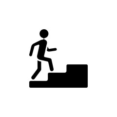 stairs icon Flat symbol set outline