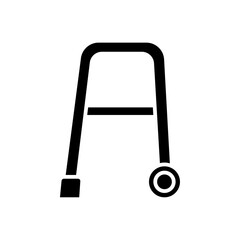 walker icon Flat symbol set outline