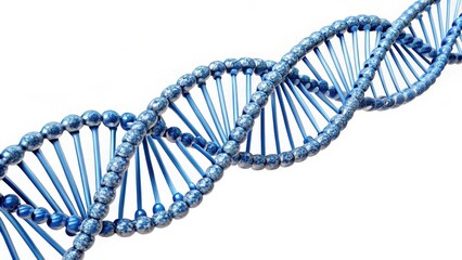 3D Render of DNA Double Helix on White Background