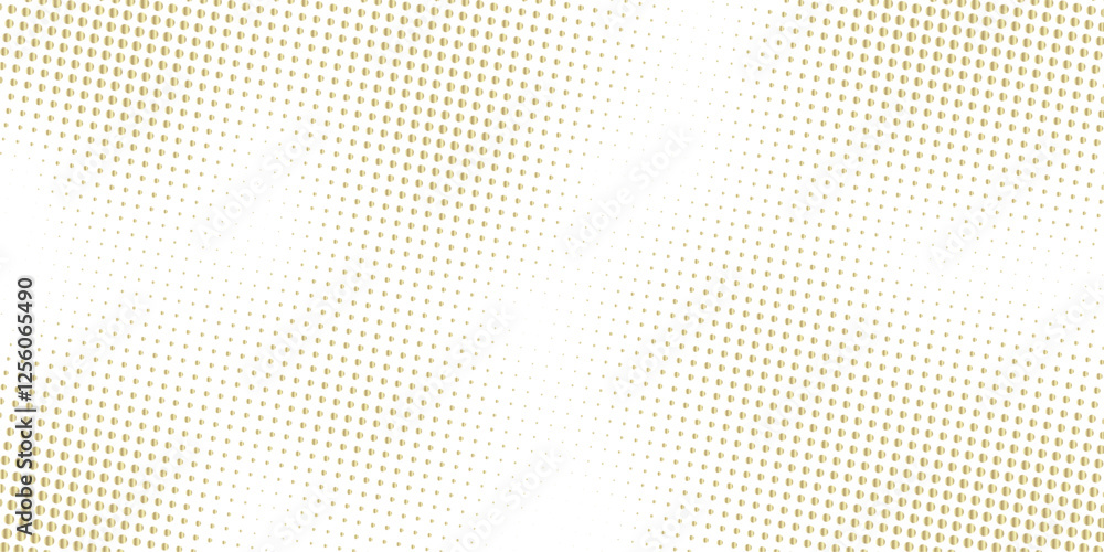 Wall mural geometric halftone vector pattern. background texture abstract golden halftone backdrop in white