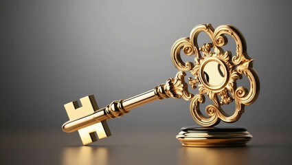 golden key created with generative ai