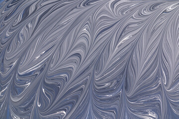 Grey and white abstract acrylic paint swirl texture background