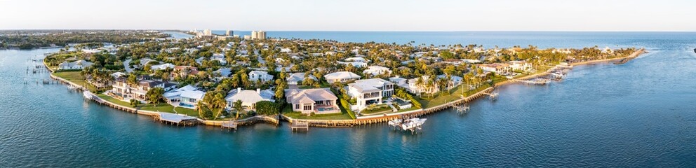 aerial panoramic view of Jupiter Inlet Colony