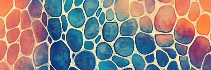Hand-drawn snake skin pattern with organic lines and bright background design