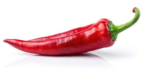 Red Chili Pepper on White Background