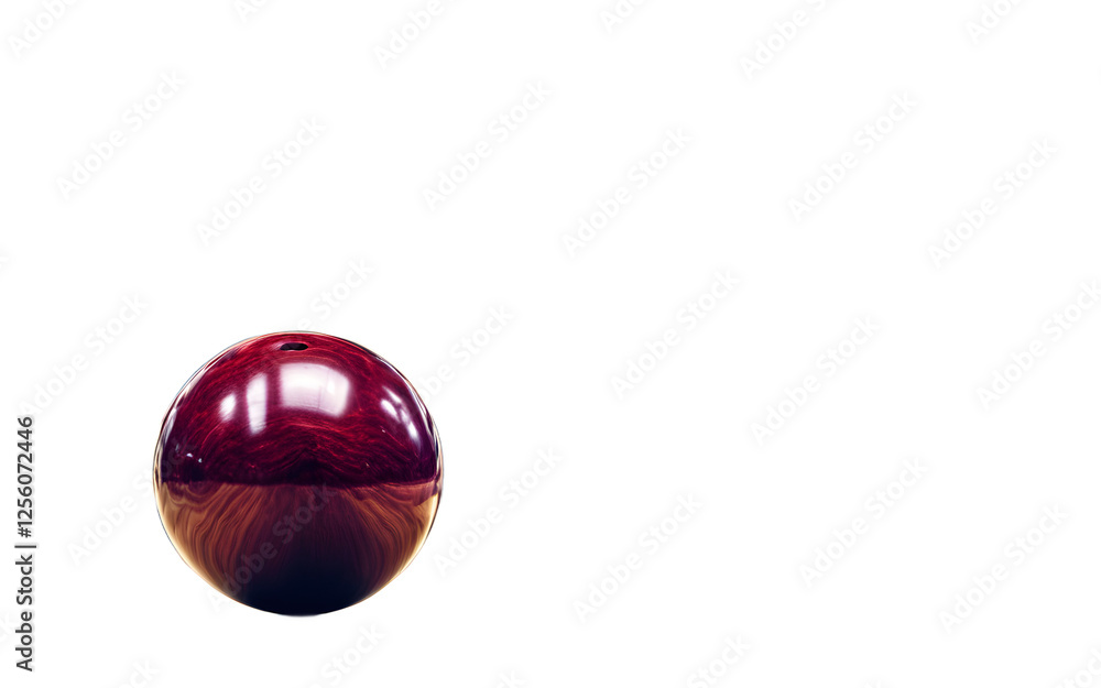 Poster a professional bowling ball with three finger holes, isolated on a empty plain background