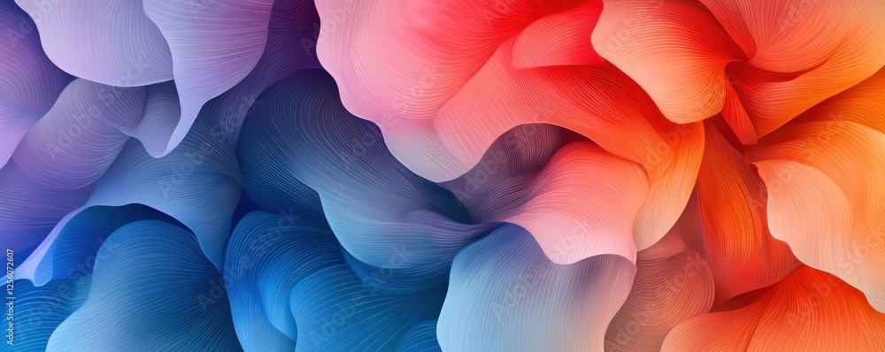 Aufkleber effects transformation perspective concept. colorful abstract shapes blending in a smooth gradient.