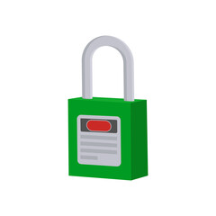 Safety Padlock, Industrial Safety Equipment illustration