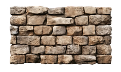 Obraz premium A stone wall piled up with stones