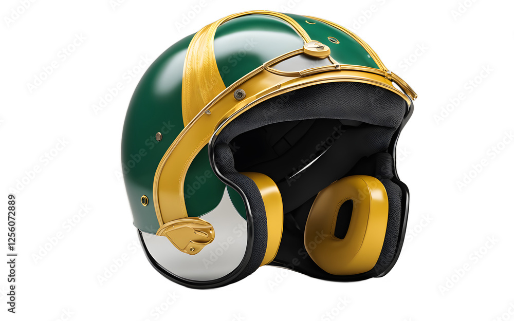 Poster A professional jai alai helmet with a reinforced shell, isolated on a empty plain background