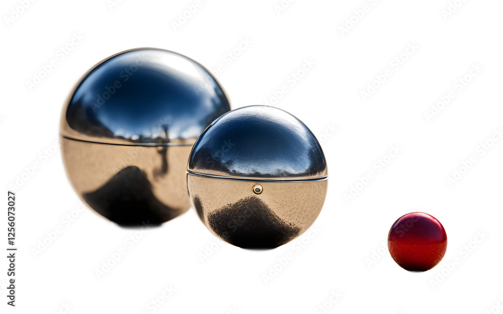 Poster a professional pétanque measuring device, isolated on a empty plain background