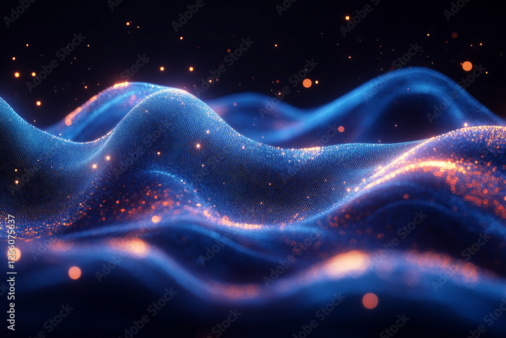 Poster futuristic background with creative elements and textures generative ai