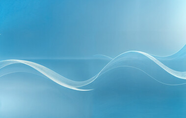 A sleek business banner with a white-to-blue gradient, featuring abstract wave patterns and ample space for text, perfect for branding.