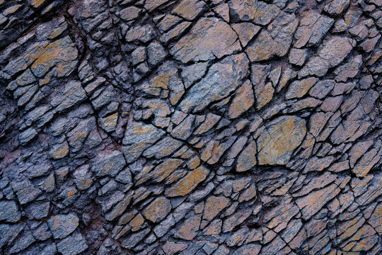 Textured rock surface in Mujeres Beach, Lanzarote