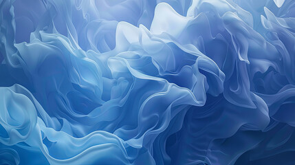 Obraz premium Deep Blue Abstract Swirls with Light Accents