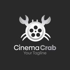 Cinema Crab Logo Design Template. Good for Business, Agency, Community and Organization