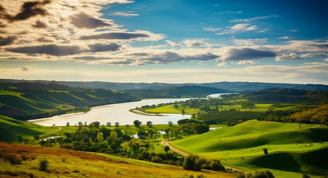 Paso Robles Landscape: Nature and Water in the Heart of Summer and Autumn Greenery