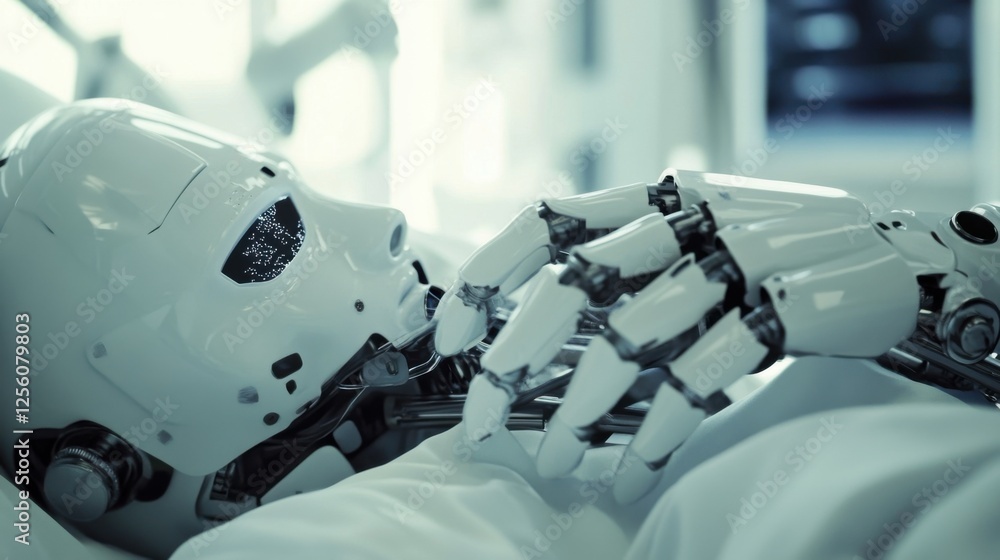 Poster implementing ai in healthcare enhances diagnostic efficiency.