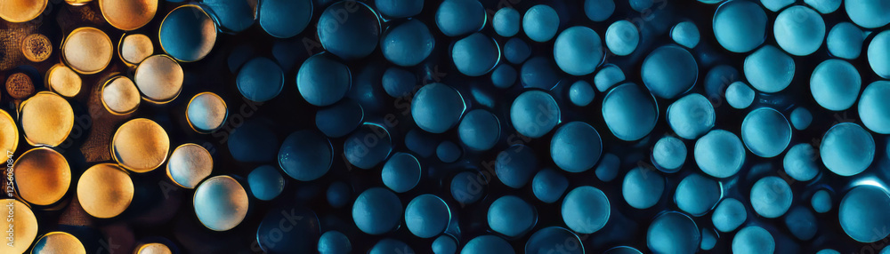 Poster vibrant pattern of small circles forming a textured background for creative projects