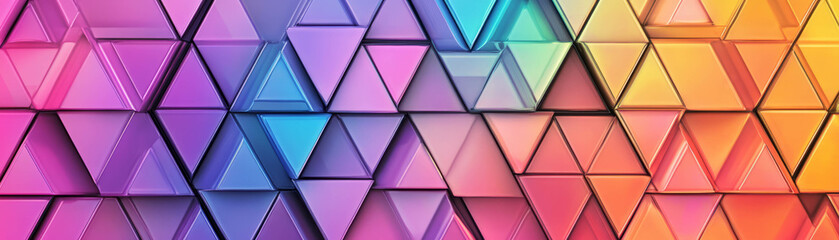Obraz premium Colorful triangular tessellation pattern created for vibrant backgrounds and banners