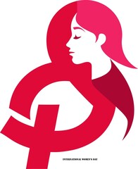 vector illustration of a woman with red hair