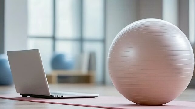 During the day, I find myself working from home, perched on a laptop while sitting on a stability ball in a bright, airy room