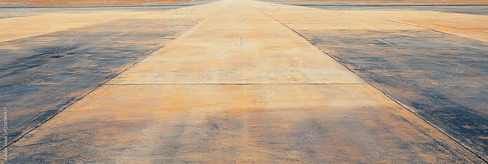 Poster close-up view of textured asphalt on a runway highlighting visible aggregate details