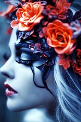 Naklejka premium beauty concept with a beautiful woman
