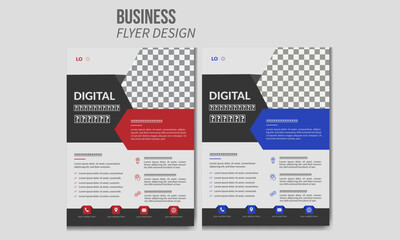 corporate modern flyer design template for business agency, creative business flyer design for advertising business company a4 size bundle flyer mockup bright color perfect for professional business,