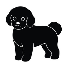 A bichon frise vector silhouette illustration