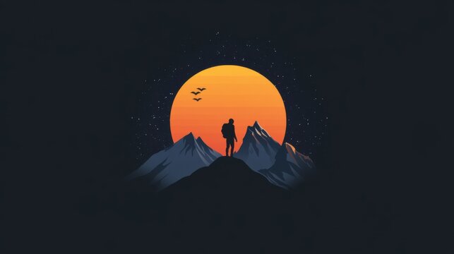 Adventure Logo Design: Dynamic Minimalist Icon for Bold Expedition Branding