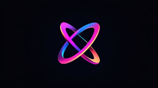 Atom Logo Design: Sleek Minimalist Icon for Modern Science Branding