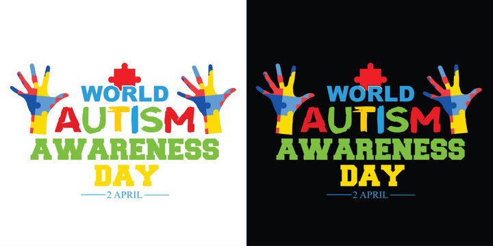 world autism awareness day 2 april t-shirt, banner design vector
