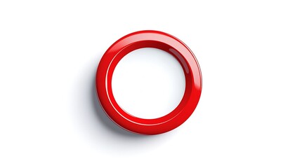 Vibrant red and white vector brand icon in a circular shape for a food brand on a pure white solid background