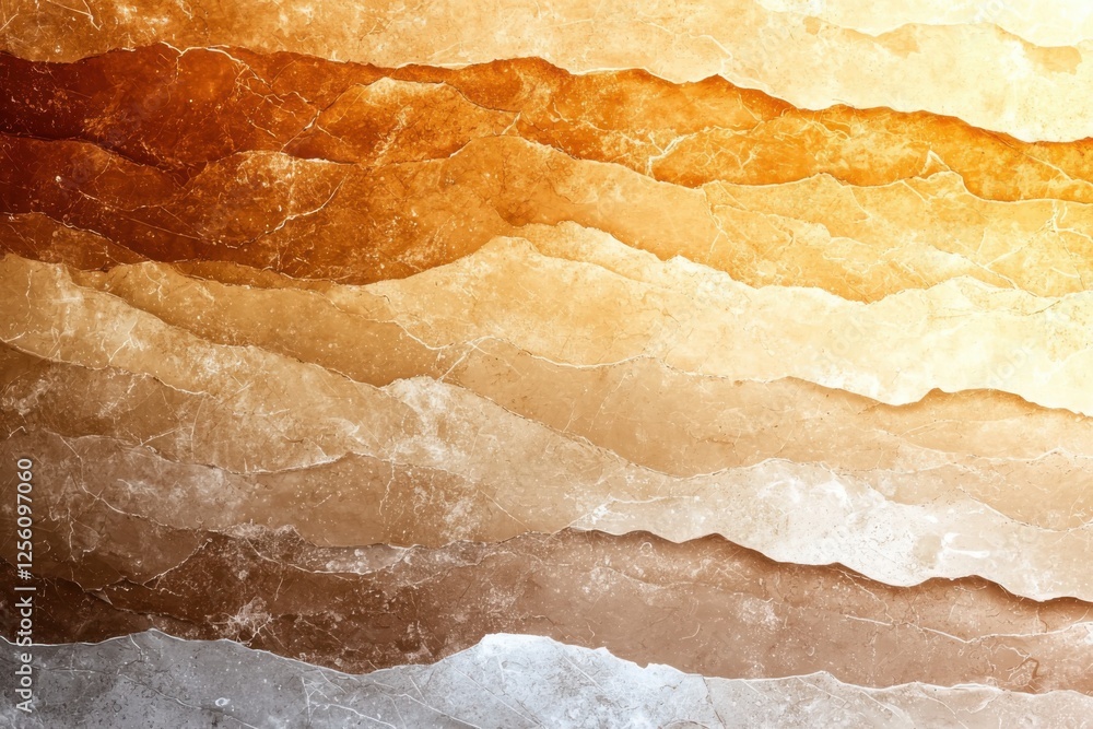 Poster golden brown gradient color transition abstract design digital artwork smooth textures artistic view